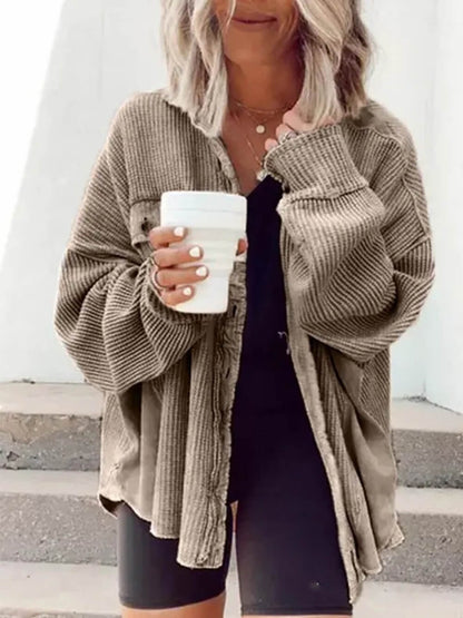 Corduroy Button Jacket Up Top