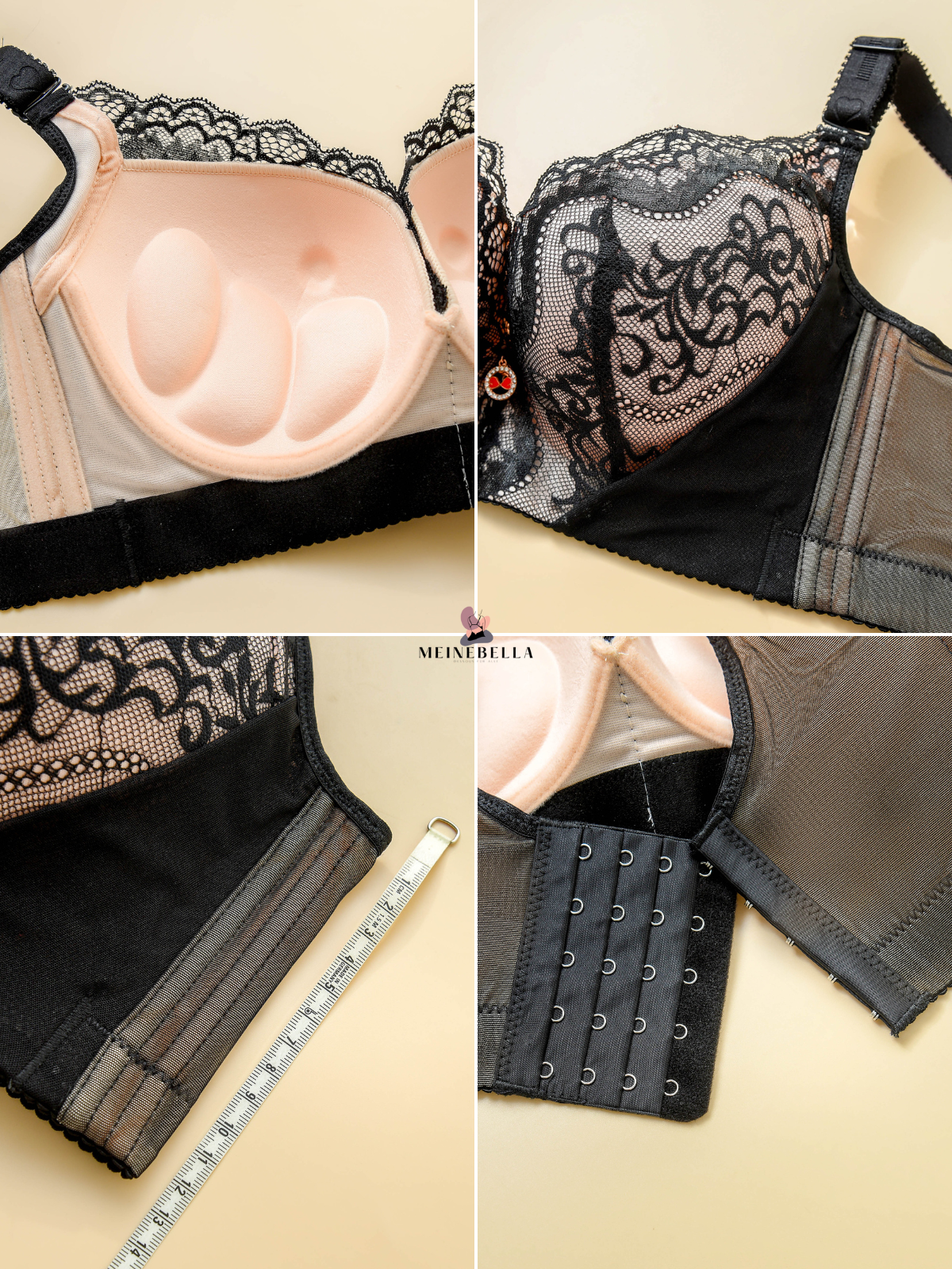 Meinebella™ Push-Up BH mit Spitze