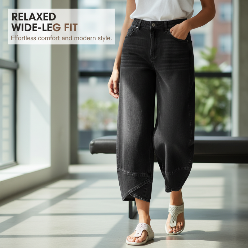 🔥2026 Hot Sale🔥Lässige Damenjeans mit überkreuzten Trägern und weitem Bein für jede Jahreszeit